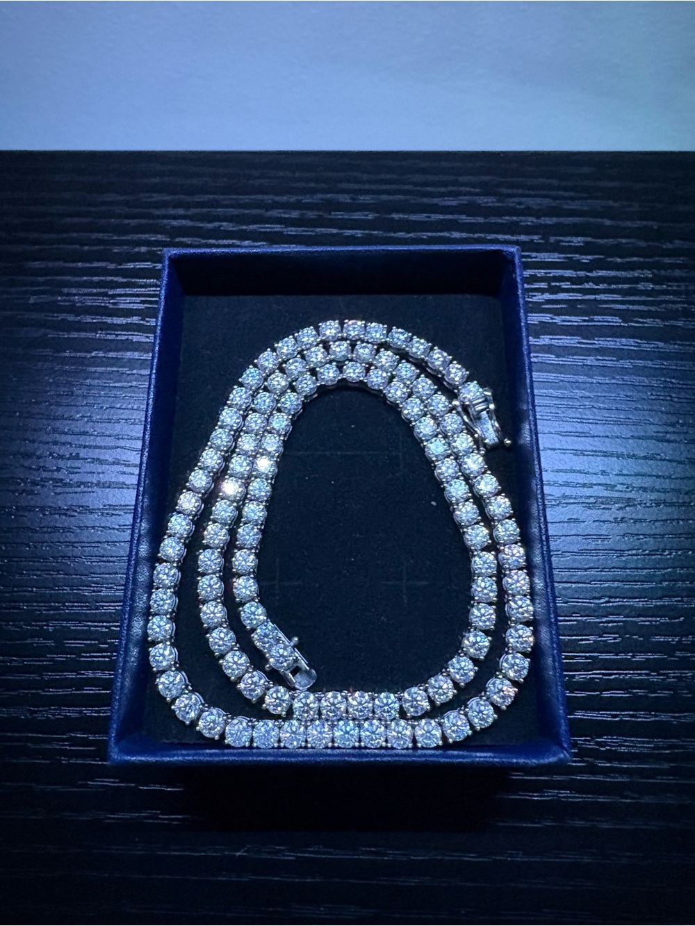 Moissanite Diamond Tennis Necklace - 925 Sterling Silver